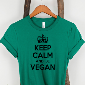 KEEP CALM BE VEGAN Colored t-shirt