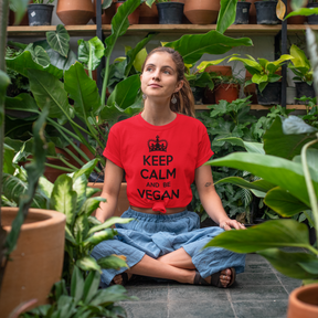 KEEP CALM BE VEGAN Colored t-shirt