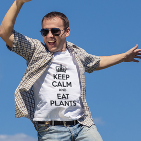 Keep Calm Eat Plants Colored t-shirt