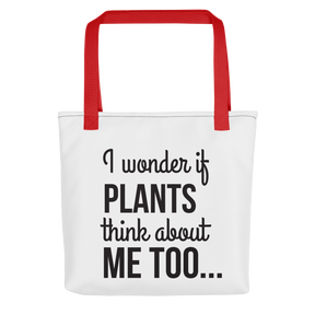 PLANTS THINK ABOUT ME TOO Tote bag