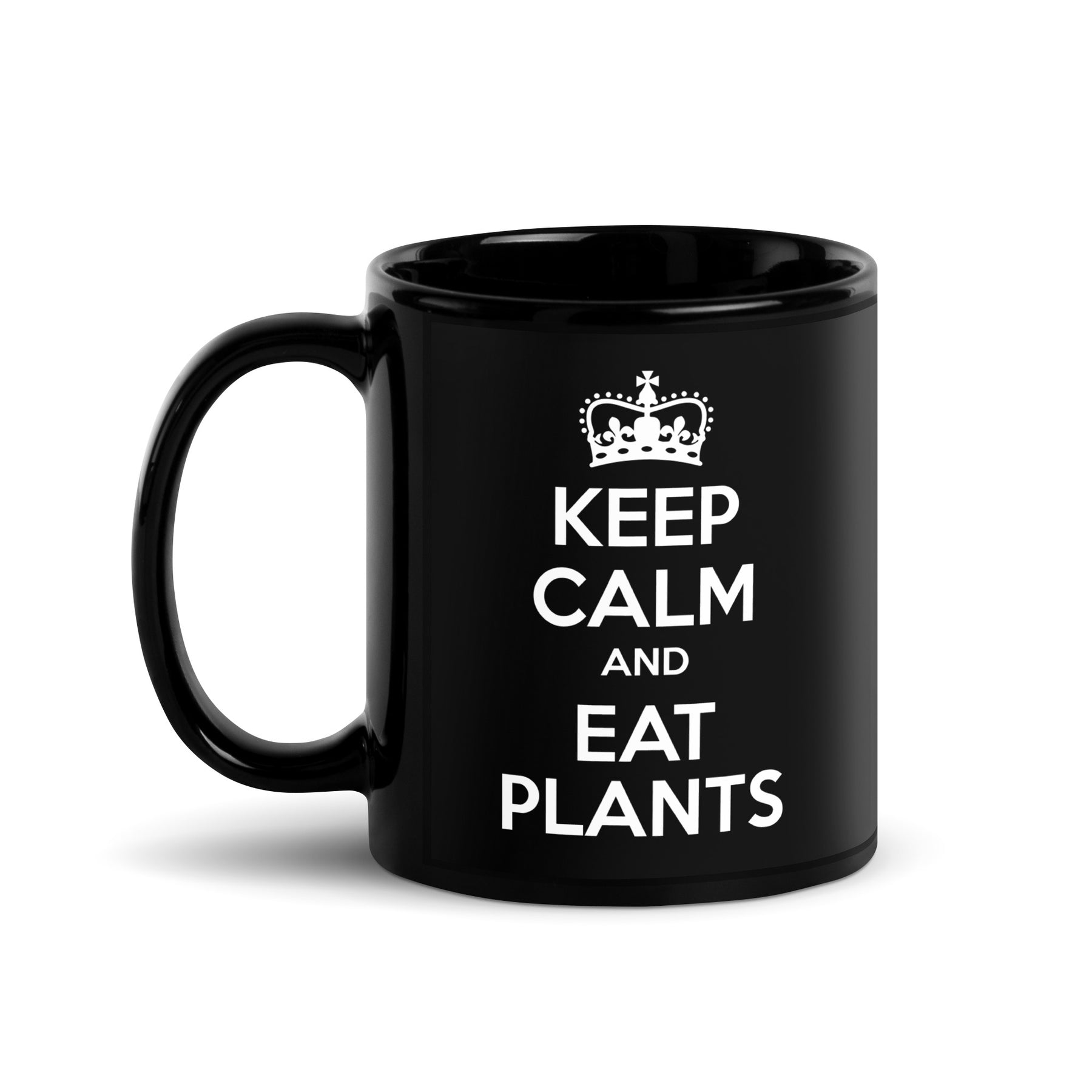 black plant base mug 