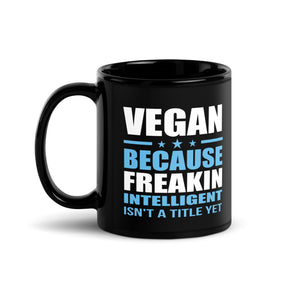 Vegan Black Glossy Mug