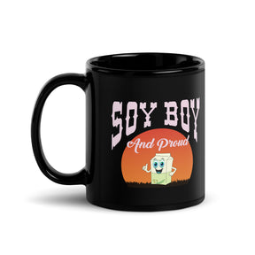 SOY BOY Black Glossy Mug