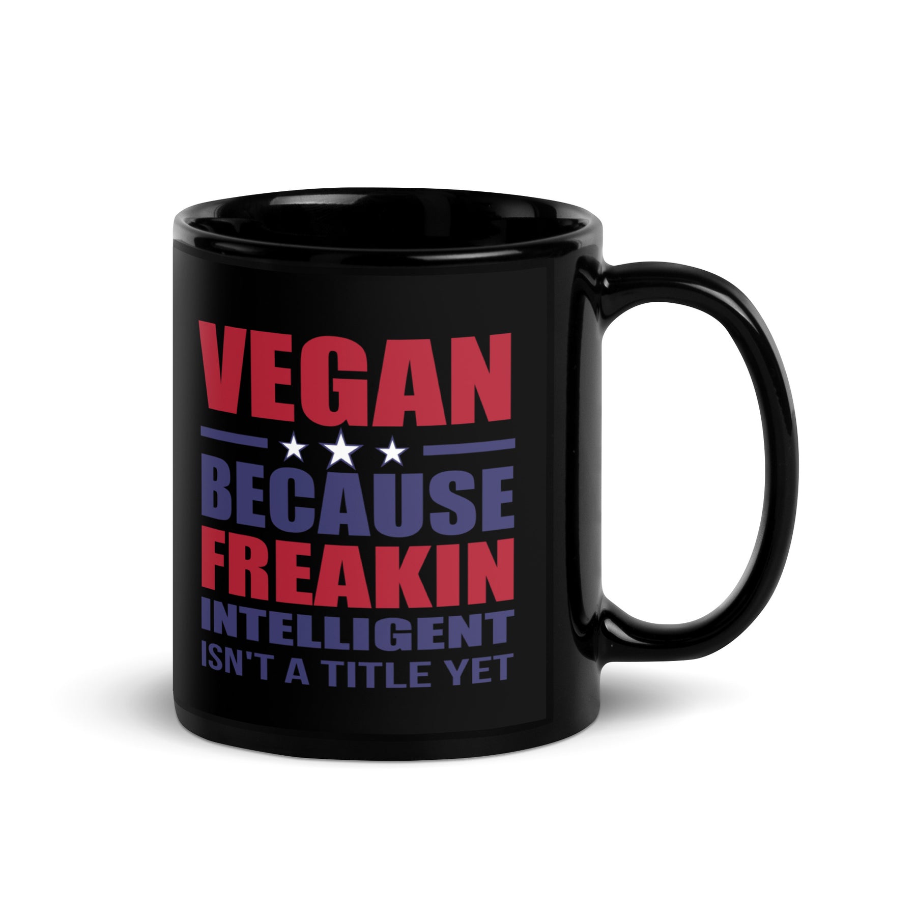 Vegan Black Glossy Mug