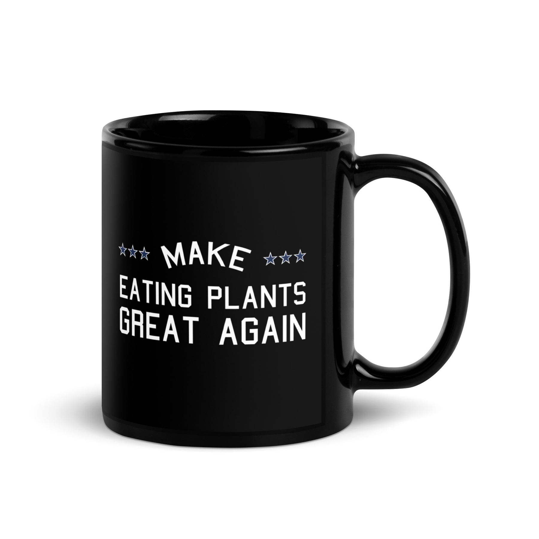 MAKE PLANTS GREAT AGAIN Black Glossy Mug