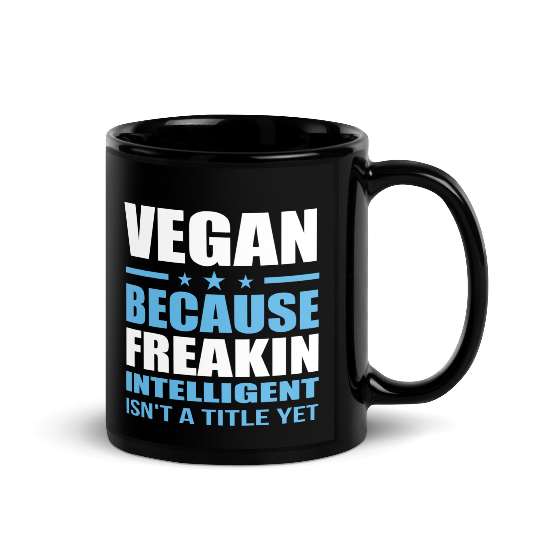 Vegan Black Glossy Mug