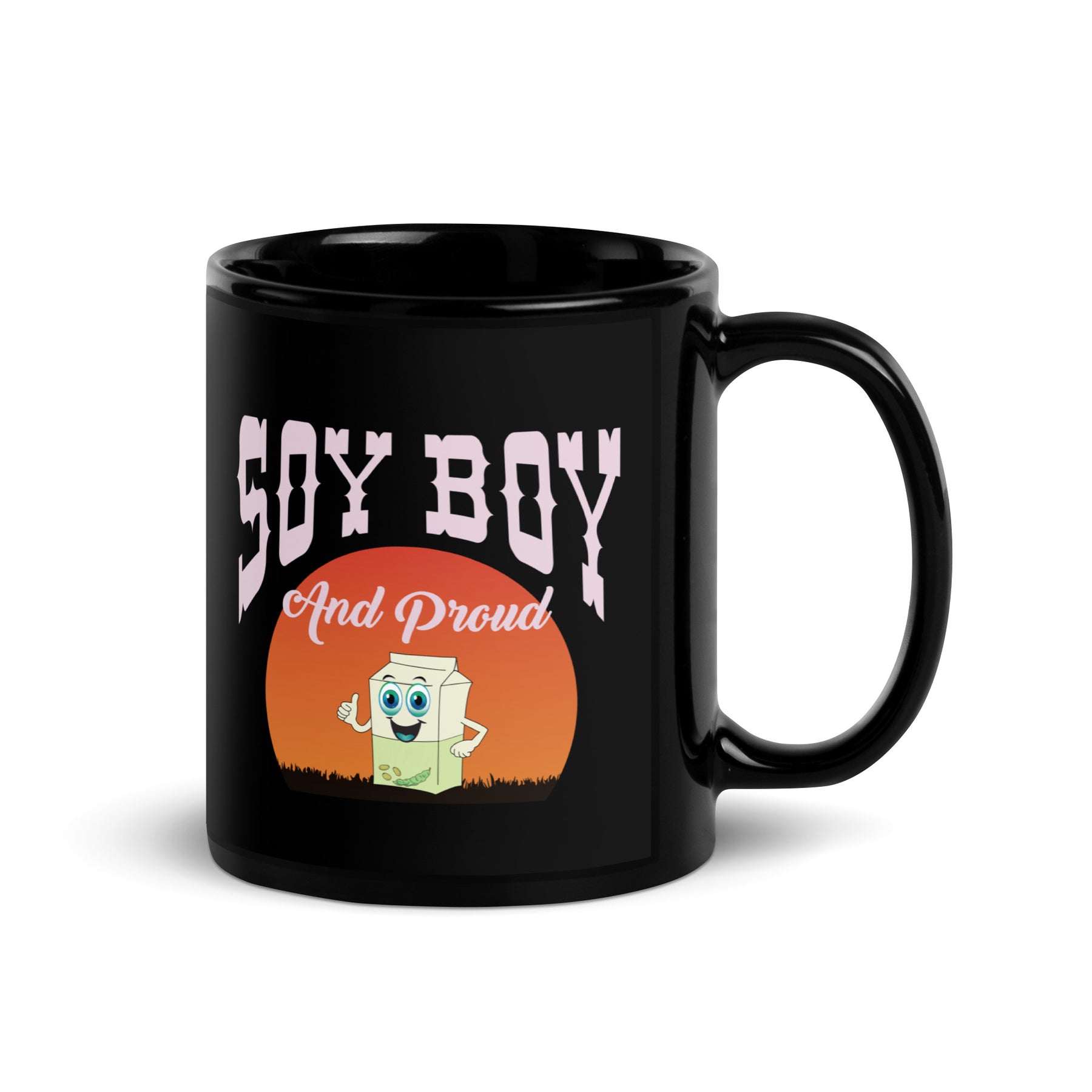 SOY BOY Black Glossy Mug