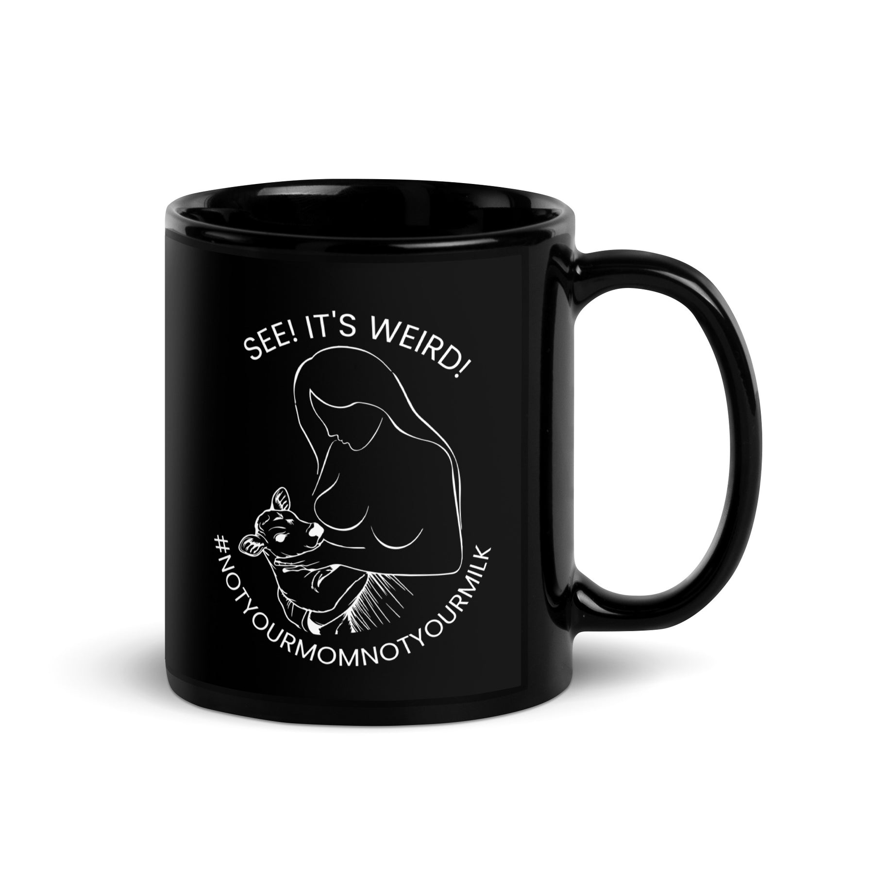 WEIRD Black Glossy Mug