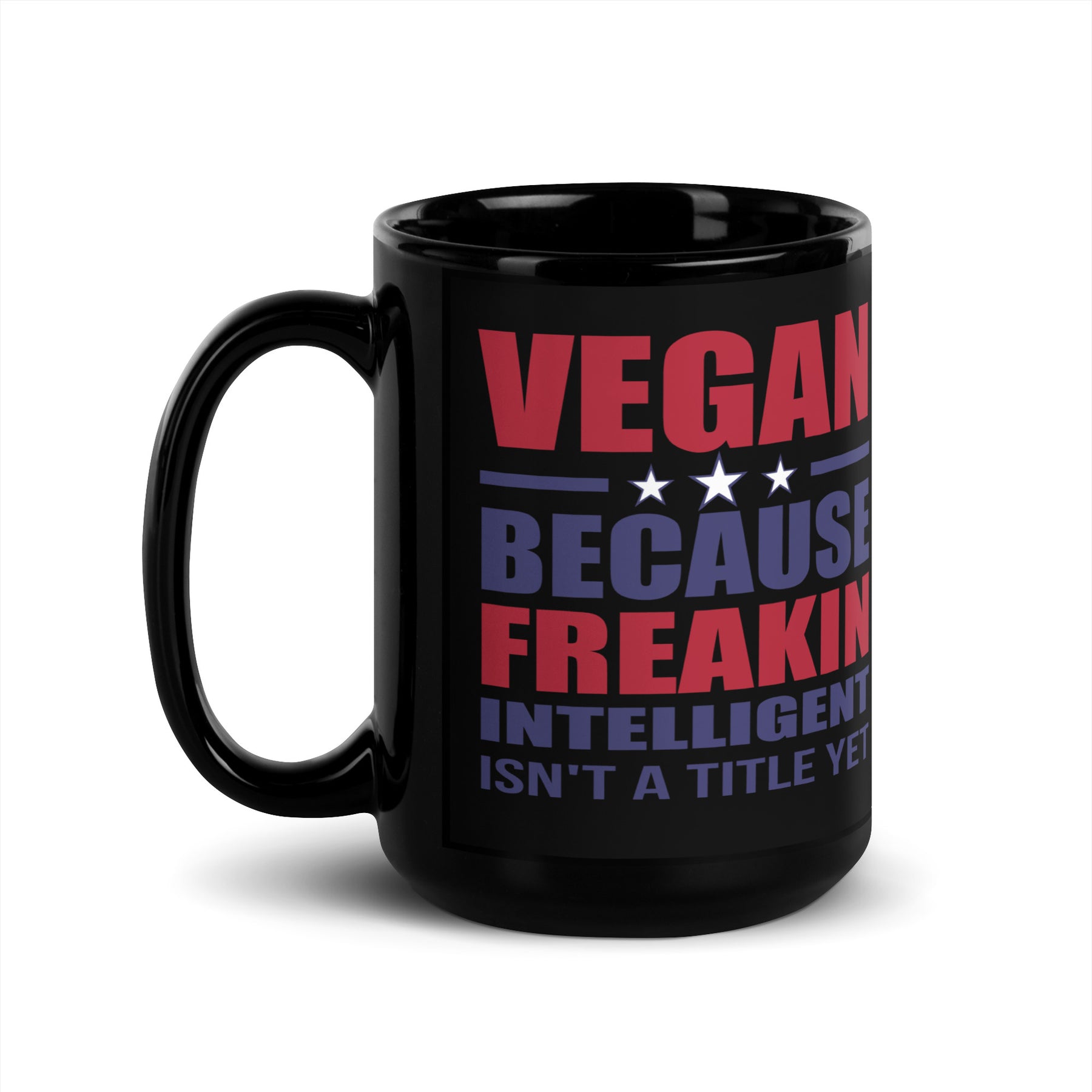 Vegan Black Glossy Mug