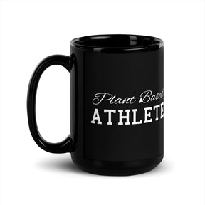 PLANT BASED ATHLETE Black Glossy Mug