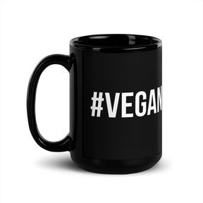 #VEGAN Black Glossy Mug