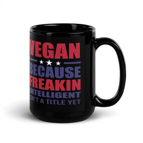 Vegan Black Glossy Mug