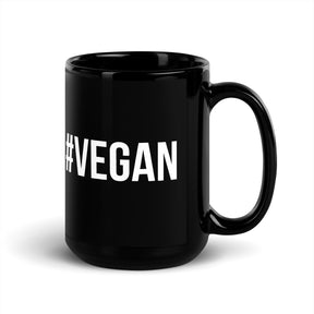 #VEGAN Black Glossy Mug