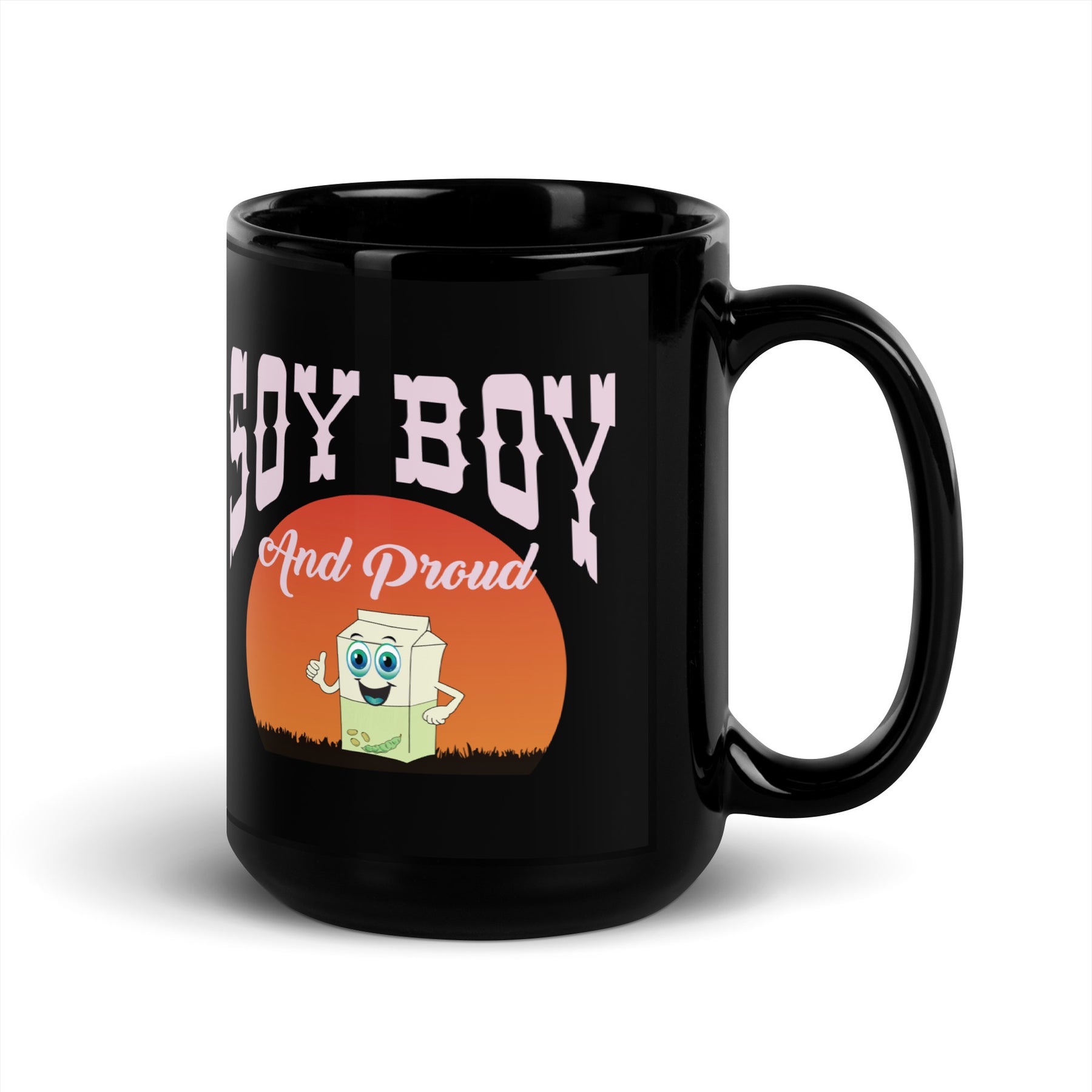 SOY BOY Black Glossy Mug