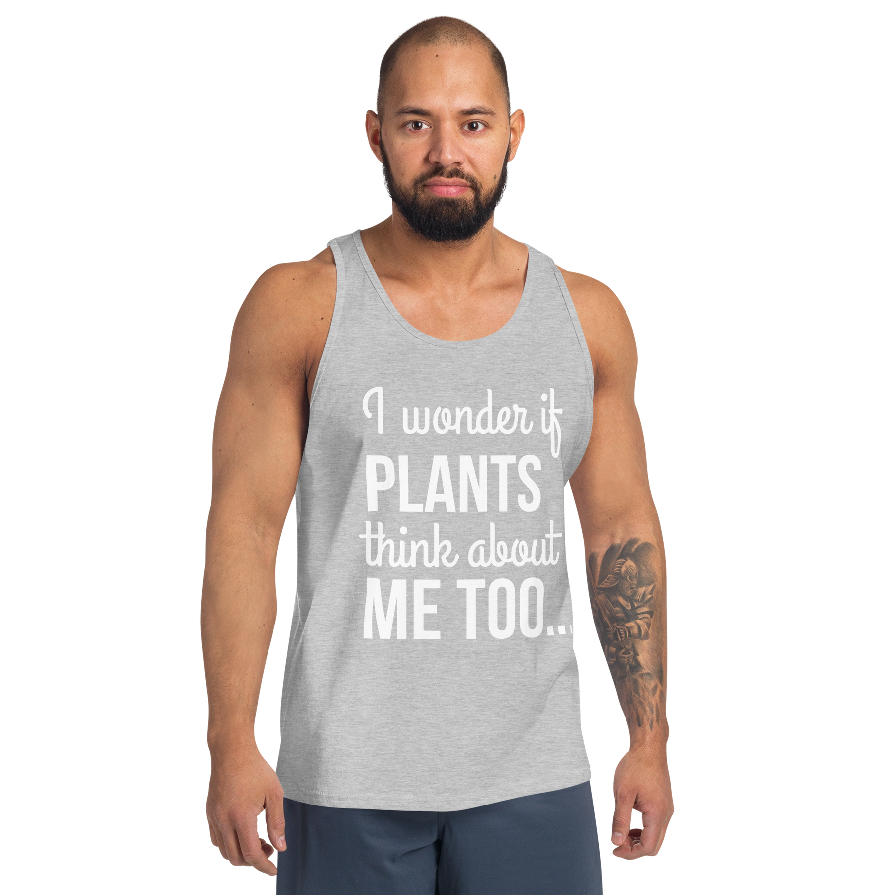 PLANTS THINK ABOUT ME TOO Unisex Tank Top