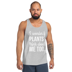 PLANTS THINK ABOUT ME TOO Unisex Tank Top