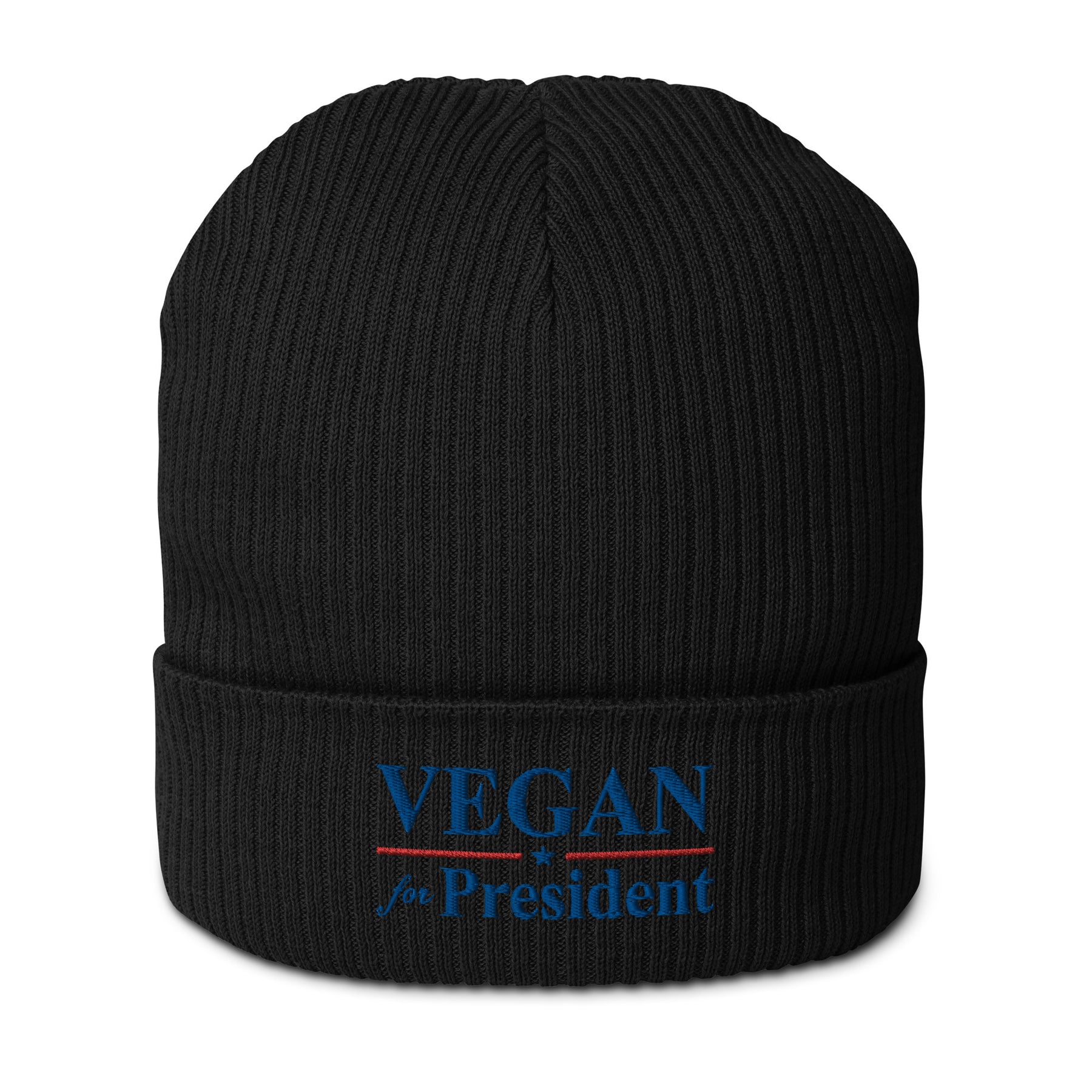 Vegan President Organic ribbed beanie