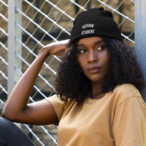 Vegan Student Organic ribbed beanie