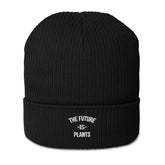 FUTURE IS PLANTS Organic ribbed beanie