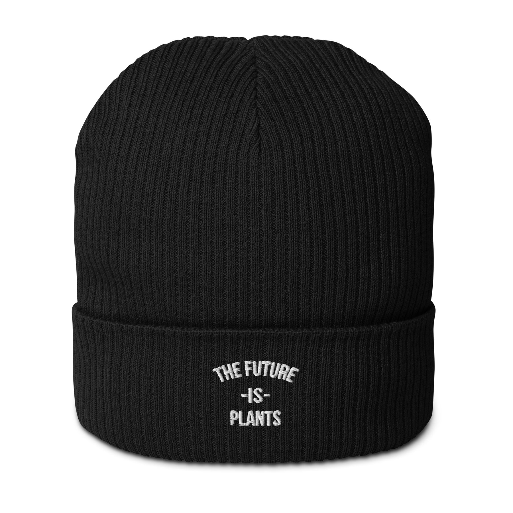 FUTURE IS PLANTS Organic ribbed beanie