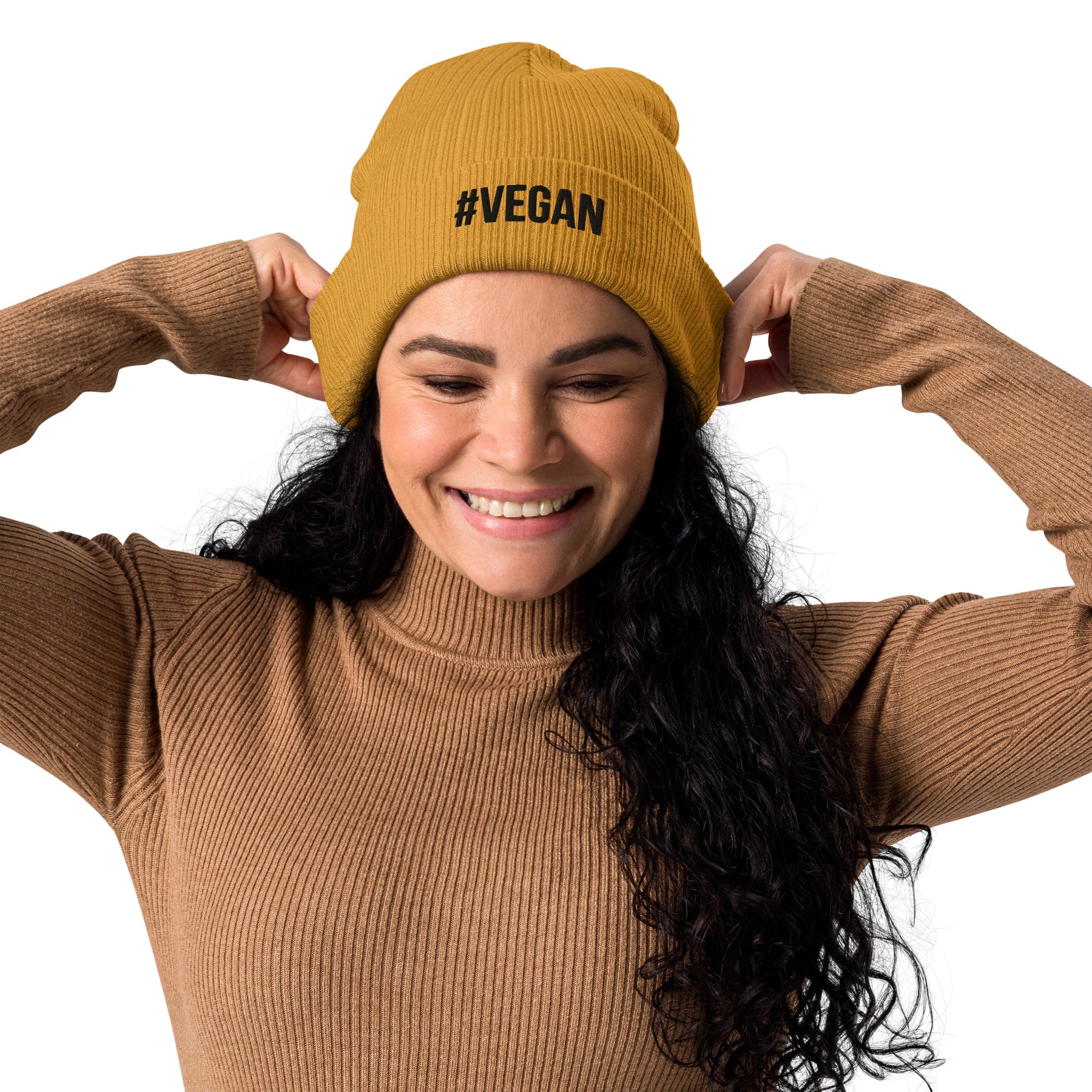 Vegan Organic ribbed beanie