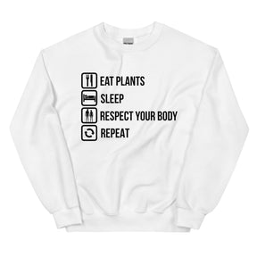 White Vegan Unisex Sweatshirt