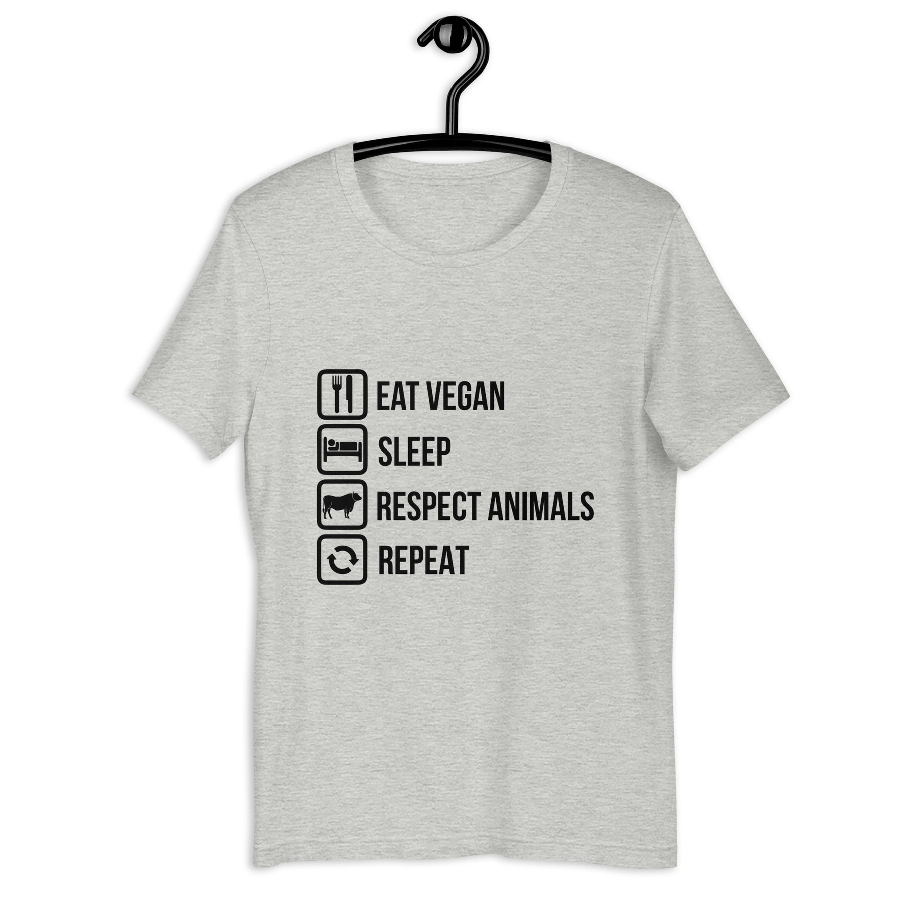 EAT VEGAN RESPECT ANIMALS REPEAT UNISEX t-shirt