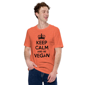 KEEP CALM BE VEGAN Colored t-shirt