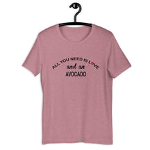 ALL YOU NEED IS LOVE...AVOCADO Colored t-shirt