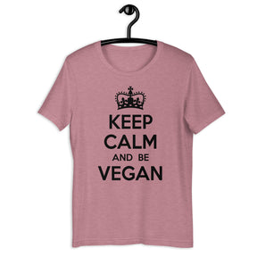 KEEP CALM BE VEGAN Colored t-shirt