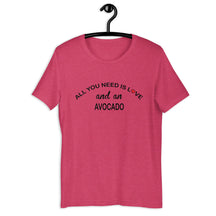 ALL YOU NEED IS LOVE...AVOCADO Colored t-shirt