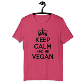 KEEP CALM BE VEGAN Colored t-shirt