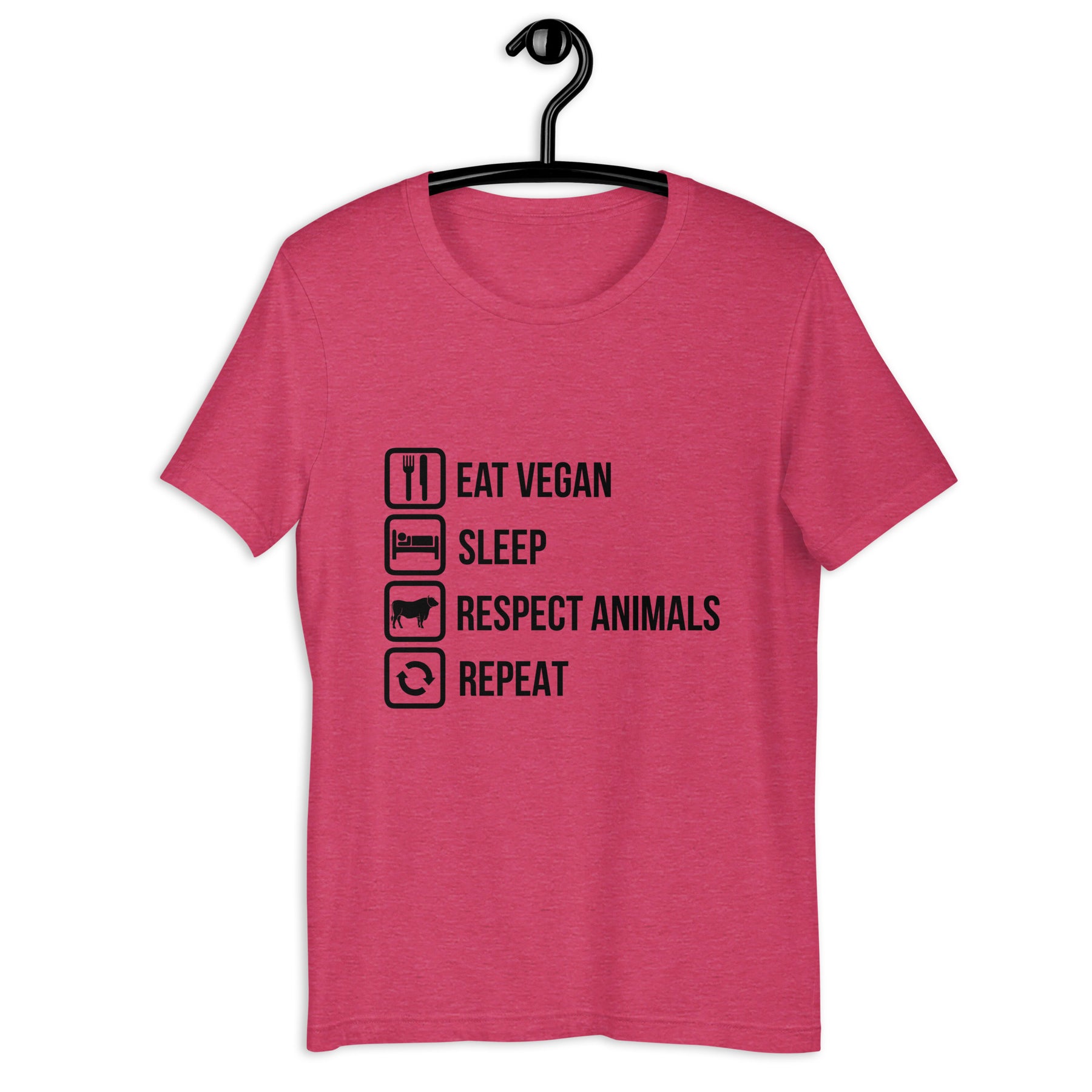 EAT VEGAN RESPECT ANIMALS REPEAT UNISEX t-shirt