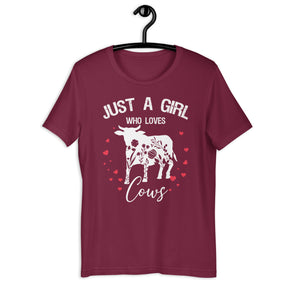 Girl Loves Cows Unisex T-Shirt