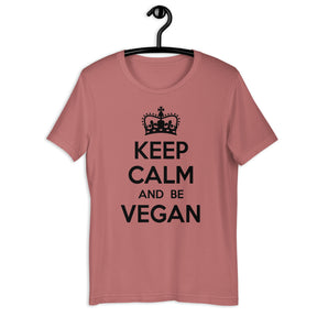 KEEP CALM BE VEGAN Colored t-shirt