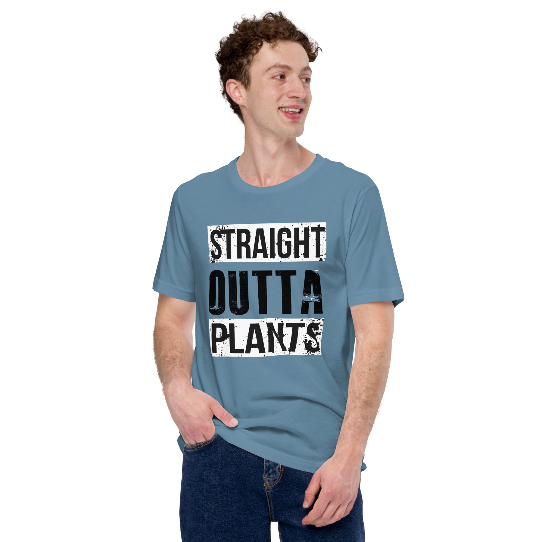 STRAIGHT OUTTA PLANTS Colored t-shirt