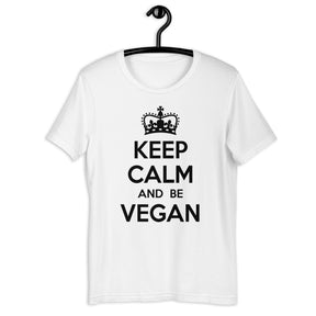 KEEP CALM BE VEGAN Colored t-shirt