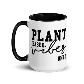 PLANT BASED VIBES Mug with Color Inside