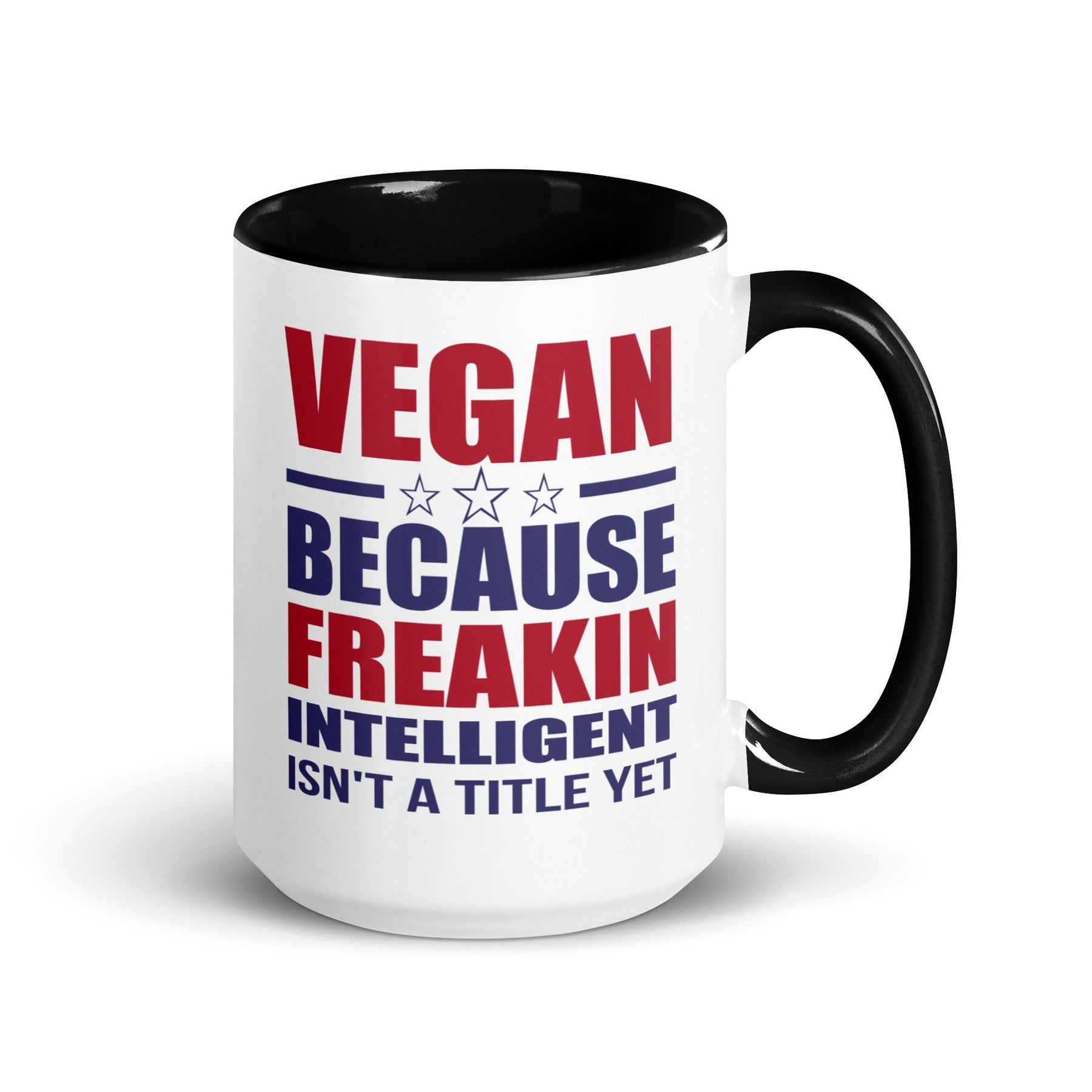 FREAKIN' INTELLIGENT VEGAN Mug with Color Inside