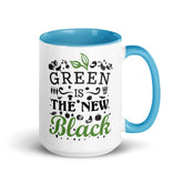 GREEN IS NEW BLACK Mug with Color Inside