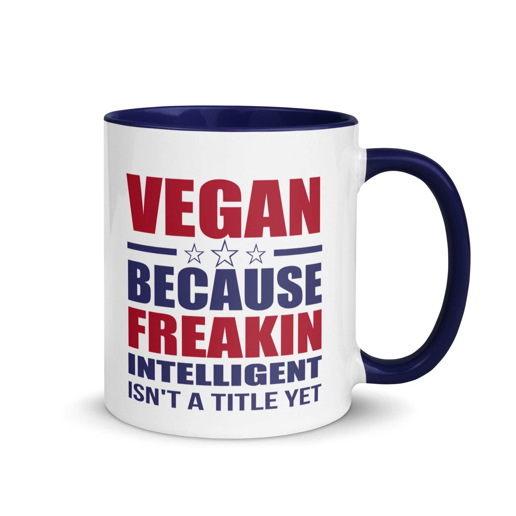 FREAKIN' INTELLIGENT VEGAN Mug with Color Inside