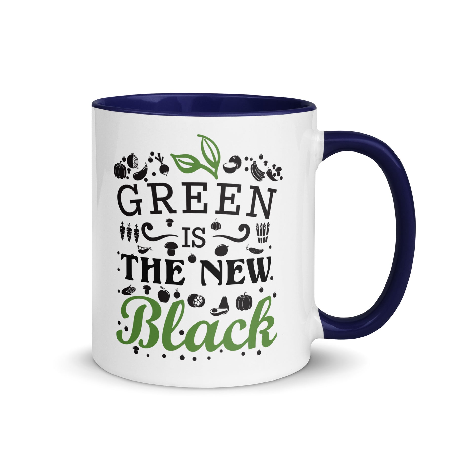 GREEN IS NEW BLACK Mug with Color Inside