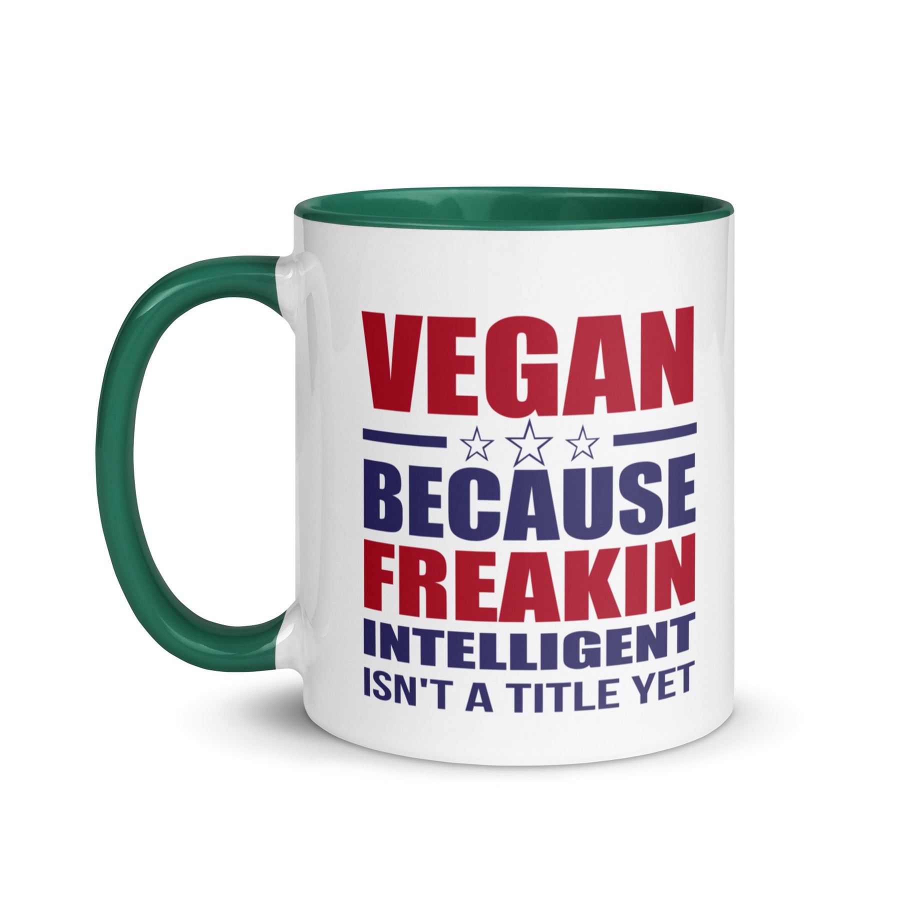 FREAKIN' INTELLIGENT VEGAN Mug with Color Inside