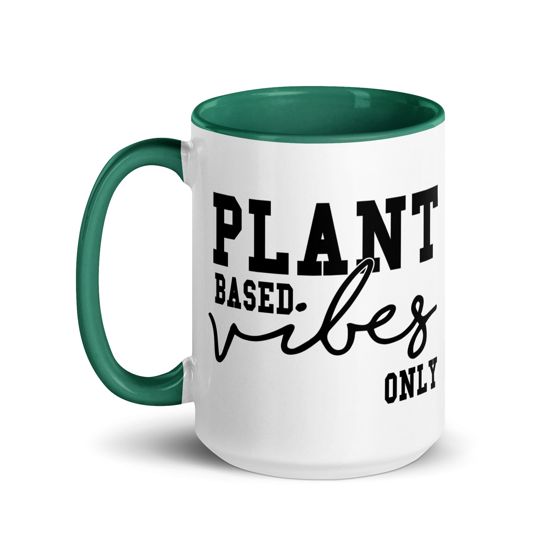 PLANT BASED VIBES Mug with Color Inside