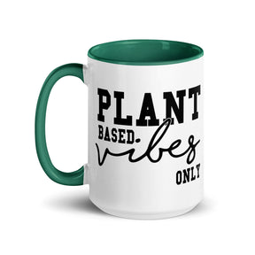 PLANT BASED VIBES Mug with Color Inside