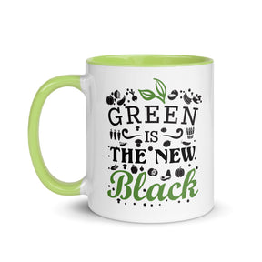 GREEN IS NEW BLACK Mug with Color Inside