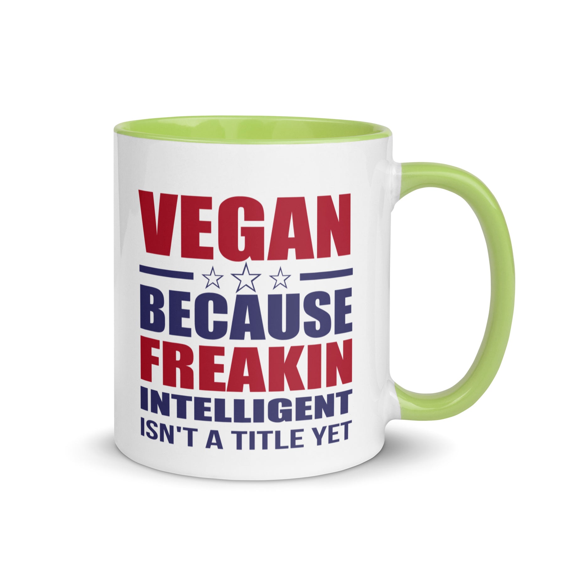 FREAKIN' INTELLIGENT VEGAN Mug with Color Inside