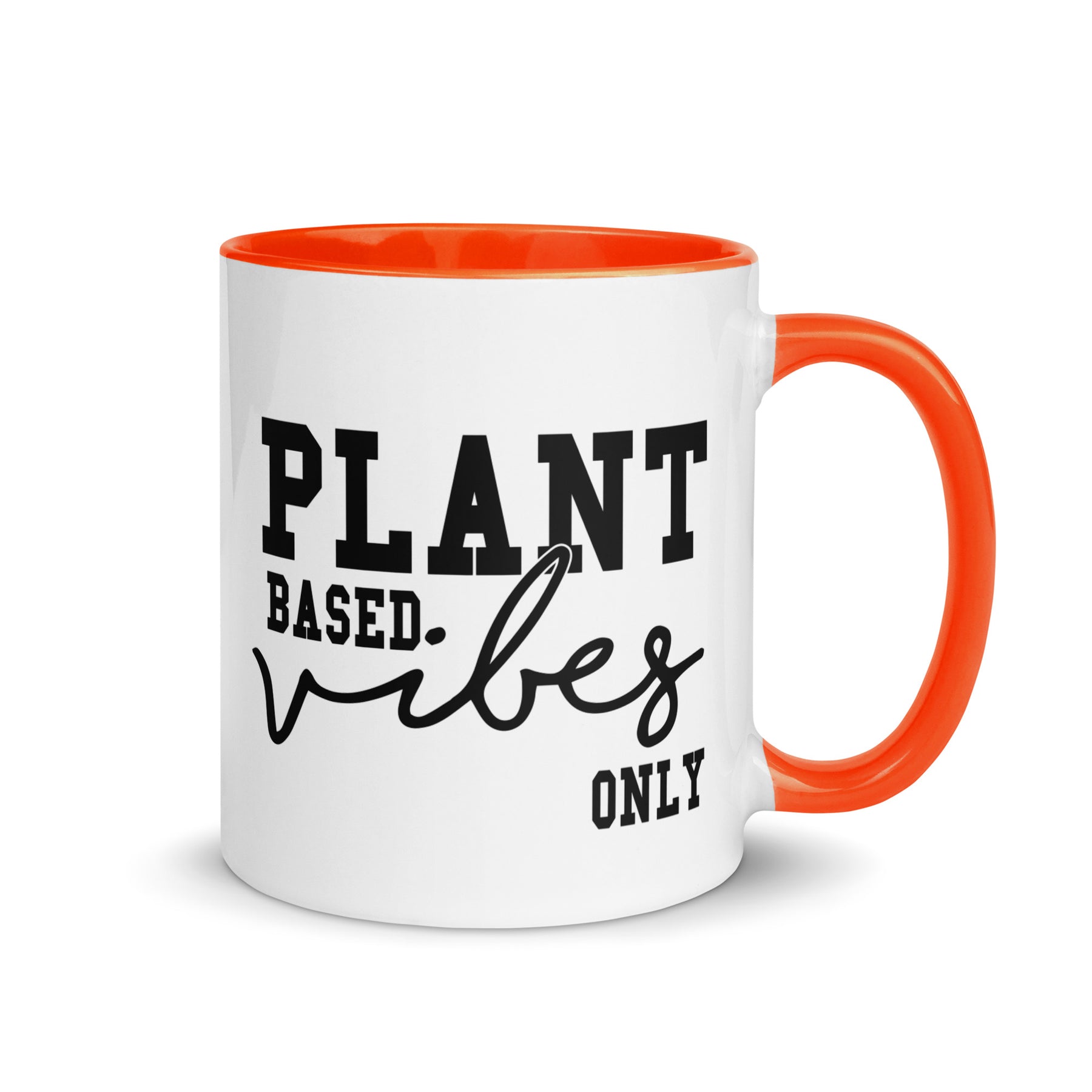 PLANT BASED VIBES Mug with Color Inside