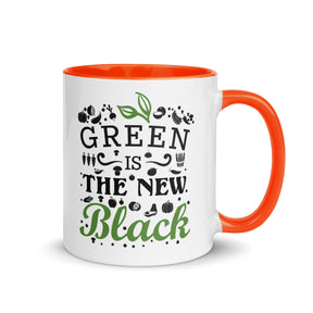 GREEN IS NEW BLACK Mug with Color Inside