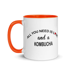 ALL YOU NEED IS LOVE...KOMBUCHA Mug with Color Inside